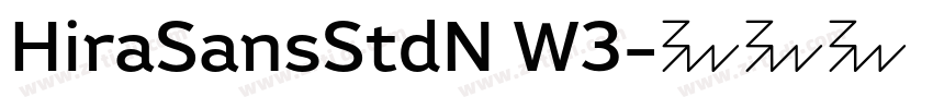 HiraSansStdN W3字体转换